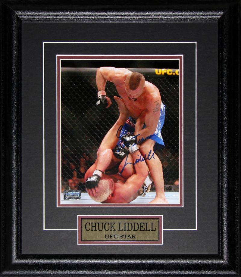 Chuck Liddell The Iceman UFC MMA Mixed Martial Arts Signed 8x10 Collector Frame 